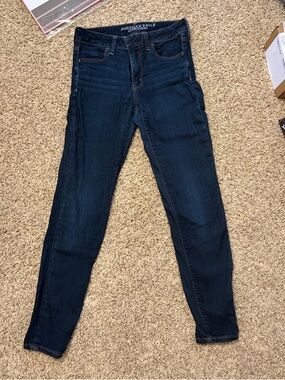 American Eagle Outfitters Dark Blue Skinny Jeans - Women's